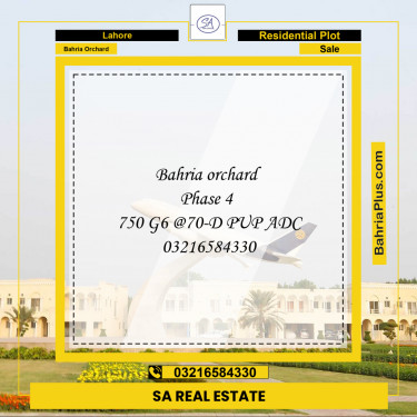 Residential Plot for Sale in Bahria Orchard, Lahore - (BP-188684)