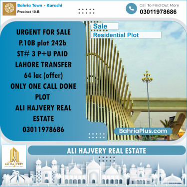 125 Sq. Yards Residential Plot for Sale in Precinct 10-B -  Bahria Town, Karachi - (BP-188800)