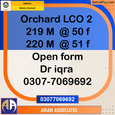 Residential Plot for Sale in Bahria Orchard, Lahore - (BP-188811)