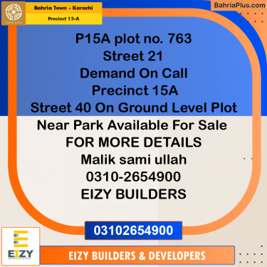 125 Sq. Yards Residential Plot for Sale in Precinct 15-A -  Bahria Town, Karachi - (BP-188914)