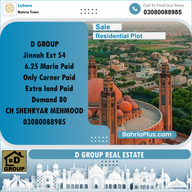Residential Plot for Sale in Bahria Town, Lahore - (BP-188917)