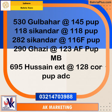 Residential Plot for Sale in Bahria Town, Lahore - (BP-188947)