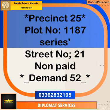 125 Sq. Yards Residential Plot for Sale in Precinct 25 -  Bahria Town, Karachi - (BP-188950)