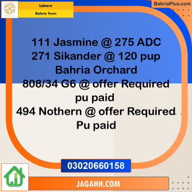 Residential Plot for Sale in Bahria Town, Lahore - (BP-189023)