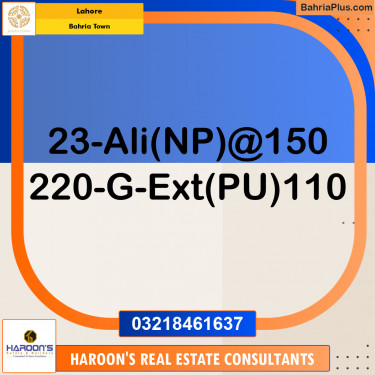Residential Plot for Sale in Bahria Town, Lahore - (BP-189114)