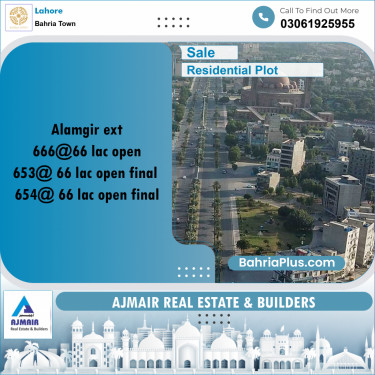 Residential Plot for Sale in Bahria Town, Lahore - (BP-189136)