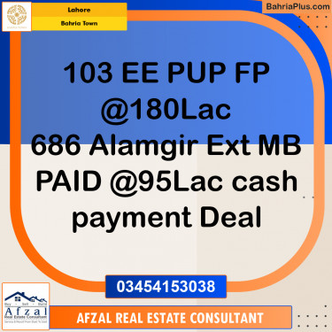Residential Plot for Sale in Bahria Town, Lahore - (BP-189148)