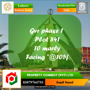 Residential Plot for Sale in Bahria Town, Lahore - (BP-189183)