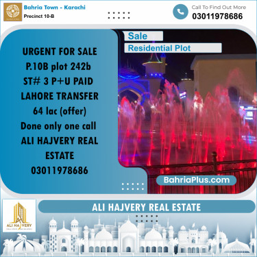 125 Sq. Yards Residential Plot for Sale in Precinct 10-B -  Bahria Town, Karachi - (BP-189289)