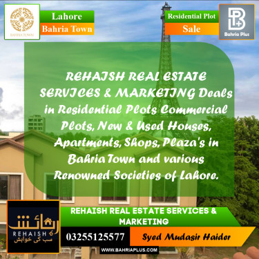 Residential Plot for Sale in Bahria Town, Lahore - (BP-189320)