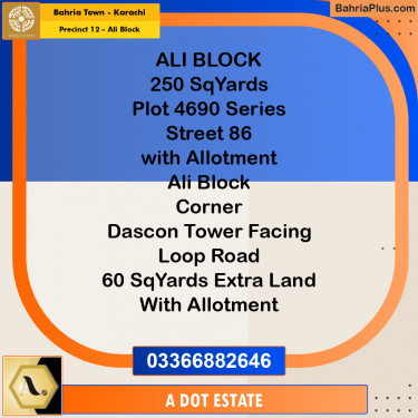 125 Sq. Yards Residential Plot for Sale in Precinct 12 - Ali Block -  Bahria Town, Karachi - (BP-189341)