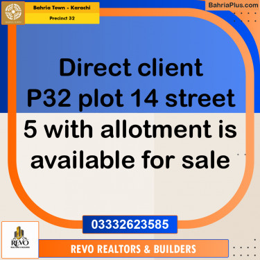 250 Sq. Yards Residential Plot for Sale in Precinct 32 -  Bahria Town, Karachi - (BP-189356)