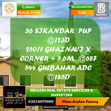 Residential Plot for Sale in Bahria Town, Lahore - (BP-189394)