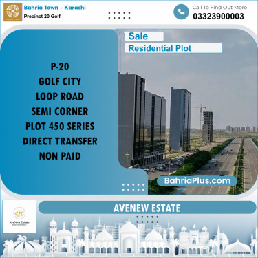 Residential Plot for Sale in Precinct 20 Golf -  Bahria Town, Karachi - (BP-189414)