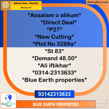 Residential Plot for Sale in Precinct 27 -  Bahria Town, Karachi - (BP-189432)