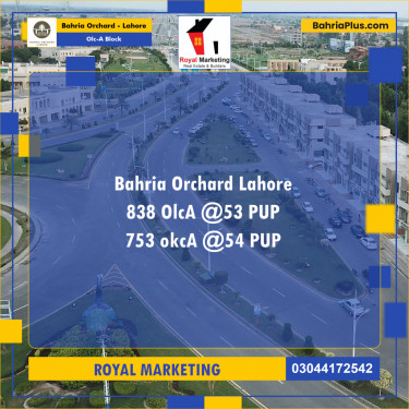 Residential Plot for Sale in OLC-A Block -  Bahria Orchard, Lahore - (BP-189457)