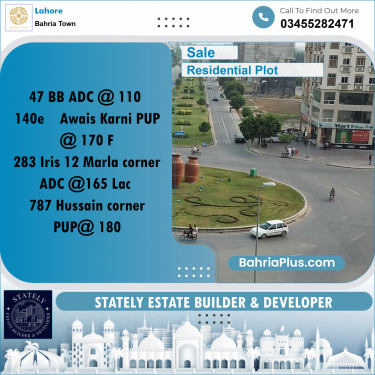 Residential Plot for Sale in Bahria Town, Lahore - (BP-189477)