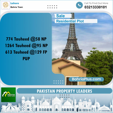 Residential Plot for Sale in Bahria Town, Lahore - (BP-189483)