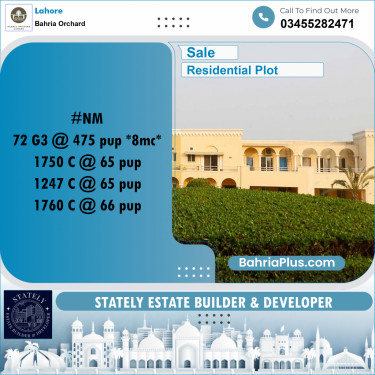 Residential Plot for Sale in Bahria Orchard, Lahore - (BP-189534)