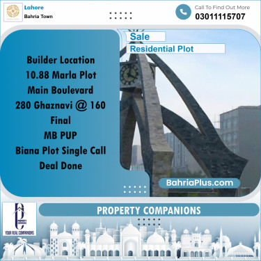 Residential Plot for Sale in Bahria Town, Lahore - (BP-189563)