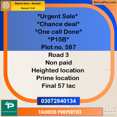 125 Sq. Yards Residential Plot for Sale in Precinct 15-B -  Bahria Town, Karachi - (BP-189618)