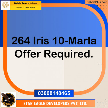 Residential Plot for Sale in Sector C - Iris Block -  Bahria Town, Lahore - (BP-189686)