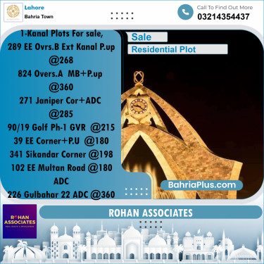 Residential Plot for Sale in Bahria Town, Lahore - (BP-189696)