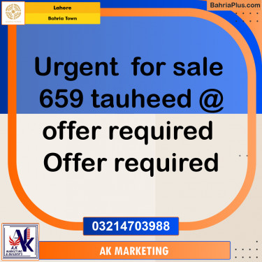 Residential Plot for Sale in Bahria Town, Lahore - (BP-189775)