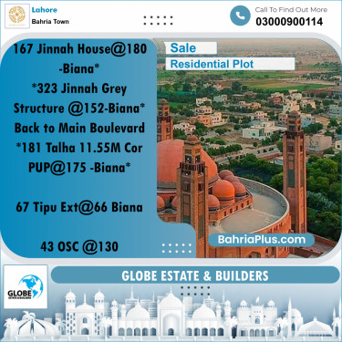 Residential Plot for Sale in Bahria Town, Lahore - (BP-189857)