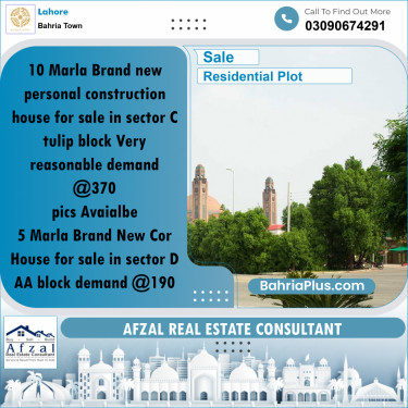 Residential Plot for Sale in Bahria Town, Lahore - (BP-189867)