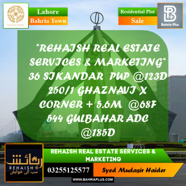 Residential Plot for Sale in Bahria Town, Lahore - (BP-189904)