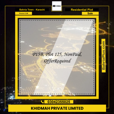 125 Sq. Yards Residential Plot for Sale in Precinct 15-B -  Bahria Town, Karachi - (BP-189925)