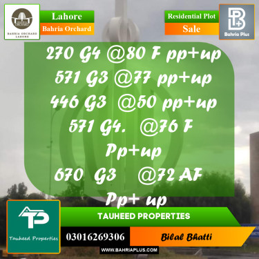 Residential Plot for Sale in Bahria Orchard, Lahore - (BP-189944)