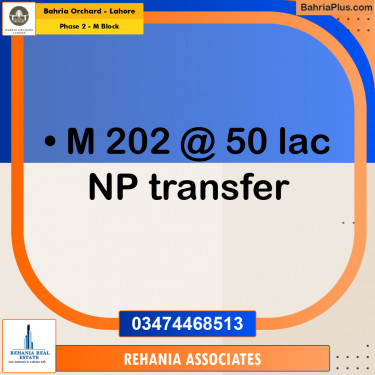 Residential Plot for Sale in Phase 2 - M Block -  Bahria Orchard, Lahore - (BP-189965)