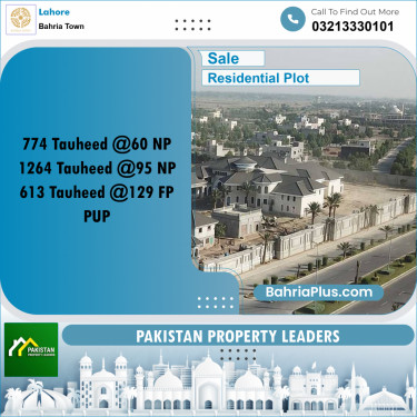 Residential Plot for Sale in Bahria Town, Lahore - (BP-189966)