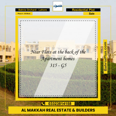 Residential Plot for Sale in Phase 4 - G5 Block -  Bahria Orchard, Lahore - (BP-190004)