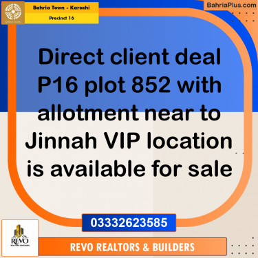 250 Sq. Yards Residential Plot for Sale in Precinct 16 -  Bahria Town, Karachi - (BP-190122)
