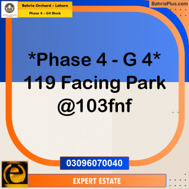 Residential Plot for Sale in Phase 4 - G4 Block -  Bahria Orchard, Lahore - (BP-190130)
