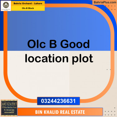 Residential Plot for Sale in OLC-B Block -  Bahria Orchard, Lahore - (BP-190238)