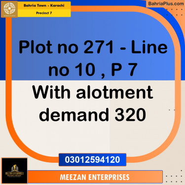 1000 Sq. Yards Residential Plot for Sale in Precinct 7 -  Bahria Town, Karachi - (BP-190242)