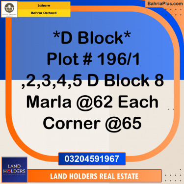 Residential Plot for Sale in Bahria Orchard, Lahore - (BP-190259)