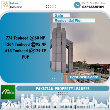 Residential Plot for Sale in Bahria Town, Lahore - (BP-190275)