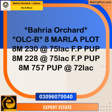 Residential Plot for Sale in OLC-B Block -  Bahria Orchard, Lahore - (BP-190465)
