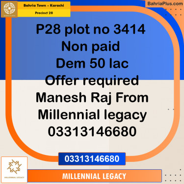 125 Sq. Yards Residential Plot for Sale in Precinct 28 -  Bahria Town, Karachi - (BP-190505)