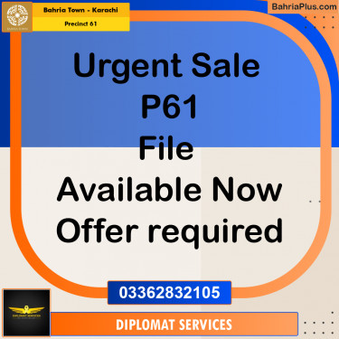 125 Sq. Yards Residential Plot for Sale in Precinct 61 -  Bahria Town, Karachi - (BP-190583)