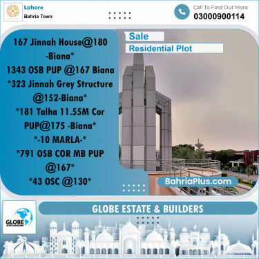 Residential Plot for Sale in Bahria Town, Lahore - (BP-190612)