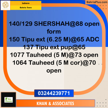 Residential Plot for Sale in Bahria Town, Lahore - (BP-190613)