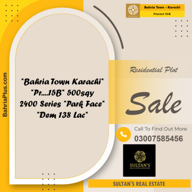 125 Sq. Yards Residential Plot for Sale in Precinct 15-B -  Bahria Town, Karachi - (BP-190615)
