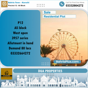125 Sq. Yards Residential Plot for Sale in Precinct 12 - Ali Block -  Bahria Town, Karachi - (BP-190686)
