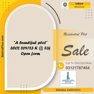 Residential Plot for Sale in Bahria Orchard, Lahore - (BP-190693)